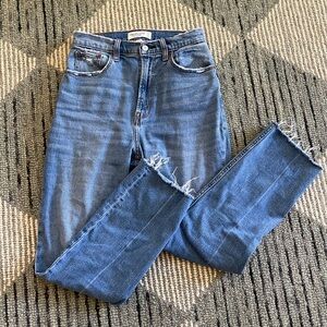 Abercrombie Ankle Straight Ultra High Rise Curve Love Jeans